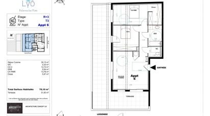 Appartement 3 pièces de 69 m² à Palavas-les-Flots (34250)