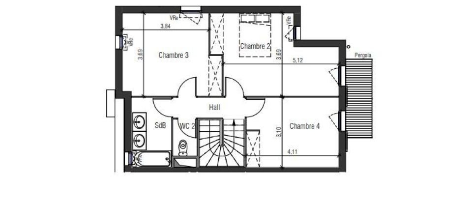 Apartment 5 rooms of 112 m² in Mauguio (34130)