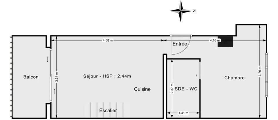 Appartement 3 pièces de 43 m² à Sainte-Geneviève-des-Bois (91700)