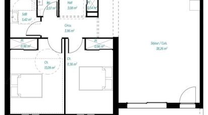Apartment 3 rooms of 80 m² in Monticello (20220)