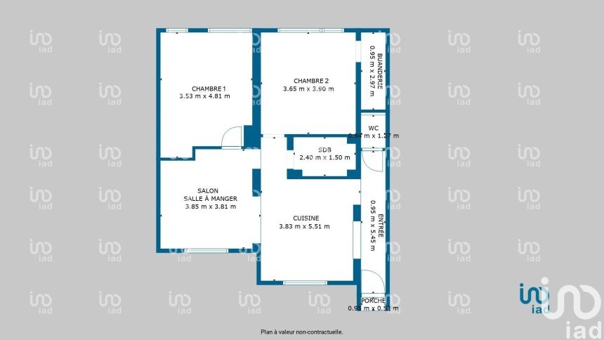 Apartment 3 rooms of 76 m² in Tarbes (65000)