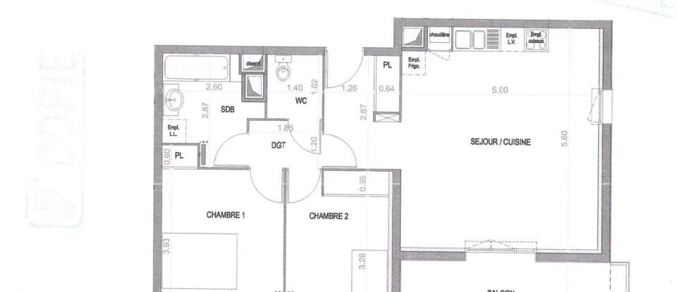 Appartement 3 pièces de 66 m² à Bruges (33520)