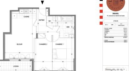 Appartement 3 pièces de 61 m² à Draveil (91210)