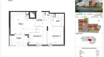 Apartment 3 rooms of 58 m² in Jassans-Riottier (01480)