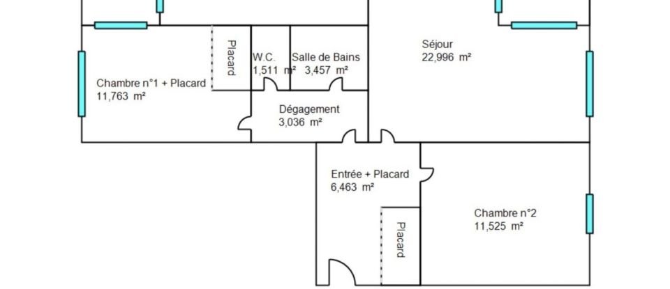 Apartment 3 rooms of 70 m² in Angers (49000)