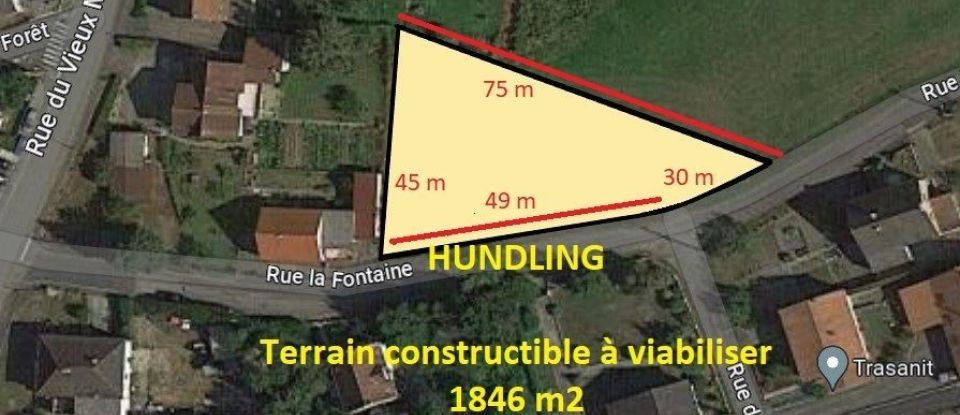 Terrain de 1 846 m² à Hundling (57990)