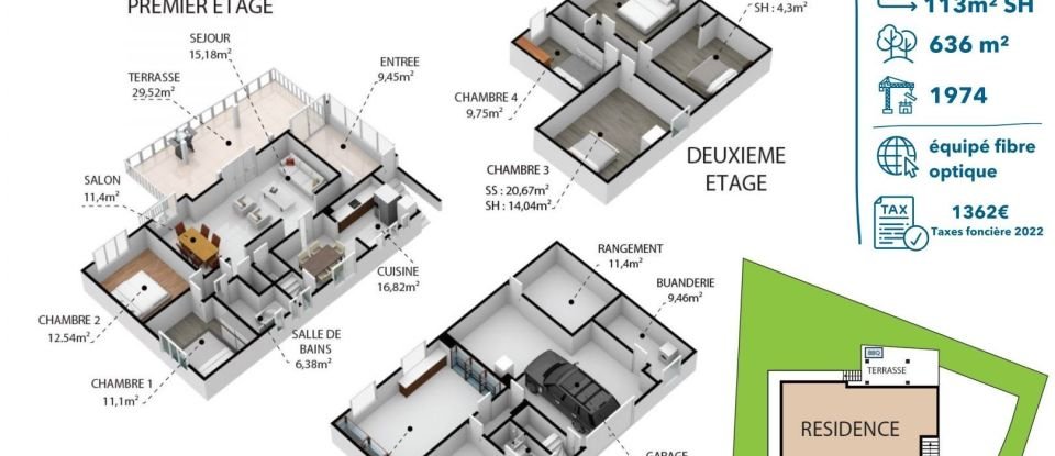 Maison 5 pièces de 113 m² à Audincourt (25400)