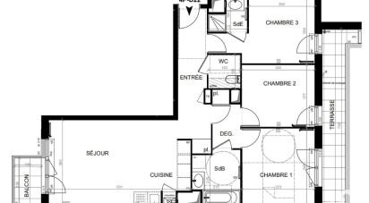 Apartment 4 rooms of 73 m² in Montfermeil (93370)