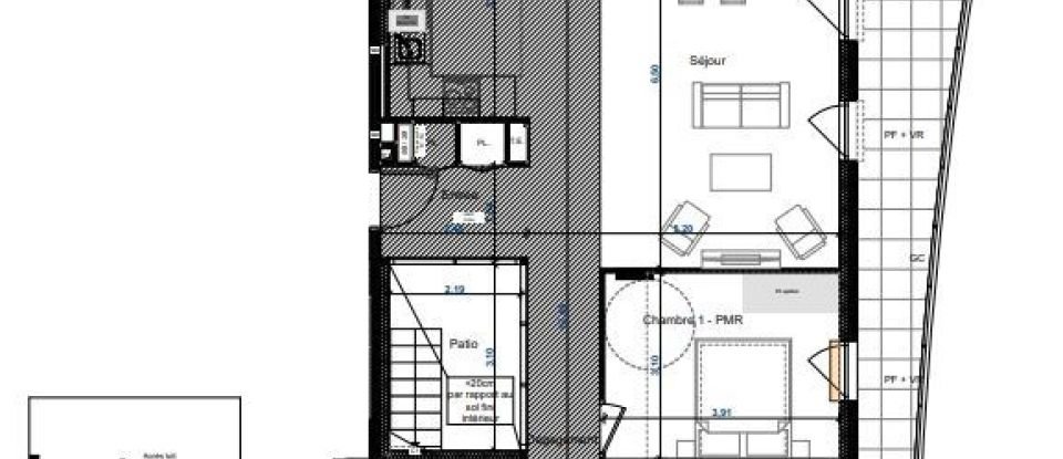Appartement 3 pièces de 87 m² à Antibes (06600)