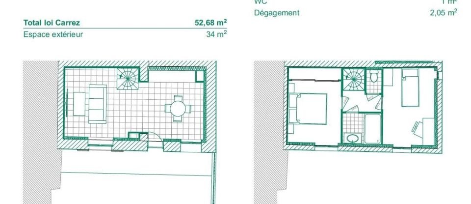 Maison 3 pièces de 48 m² à Le Versoud (38420)
