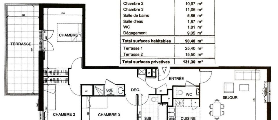 Apartment 4 rooms of 90 m² in L'Isle-Adam (95290)