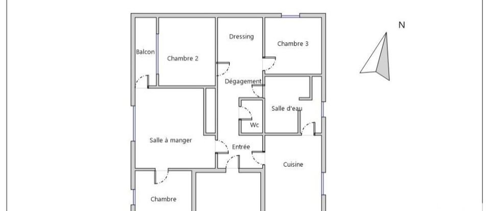 Apartment 3 rooms of 75 m² in Tarbes (65000)