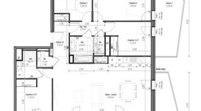Apartment 5 rooms of 113 m² in Voiron (38500)