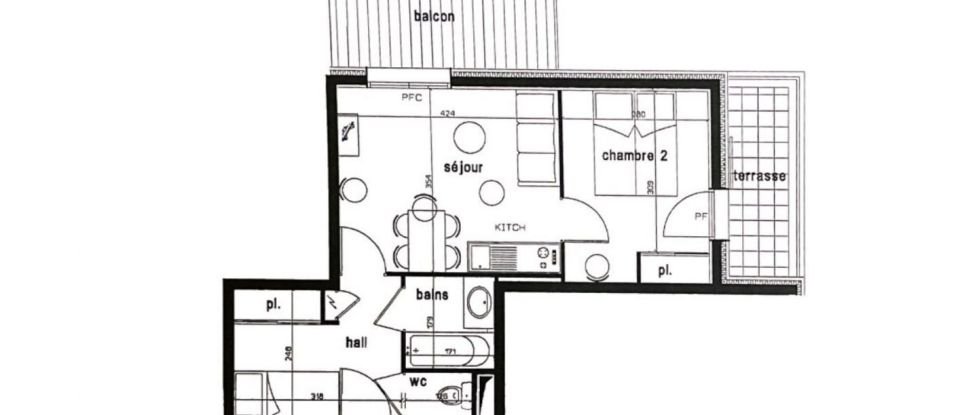 Apartment 2 rooms of 37 m² in LES MENUIRES (73440)