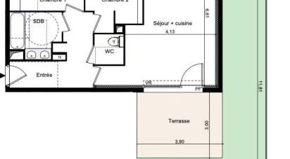 Appartement 3 pièces de 60 m² à Castelnaudary (11400)