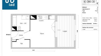 Appartement 1 pièce de 30 m² à Toulouse (31400)