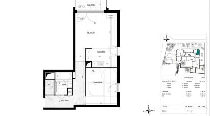 Apartment 2 rooms of 44 m² in Brunoy (91800)