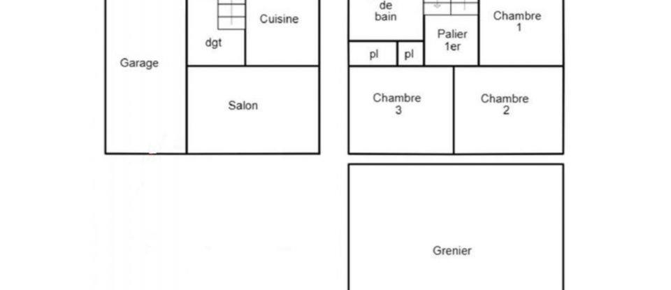 Maison 5 pièces de 72 m² à Quimper (29000)