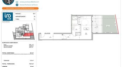 Appartement 1 pièce de 25 m² à Saint-Raphaël (83700)