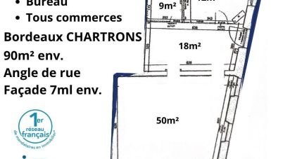 Retail property of 90 m² in Bordeaux (33300)