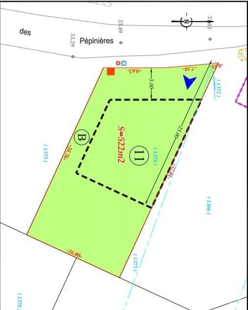 Land of 522 m² in Morbecque (59190)