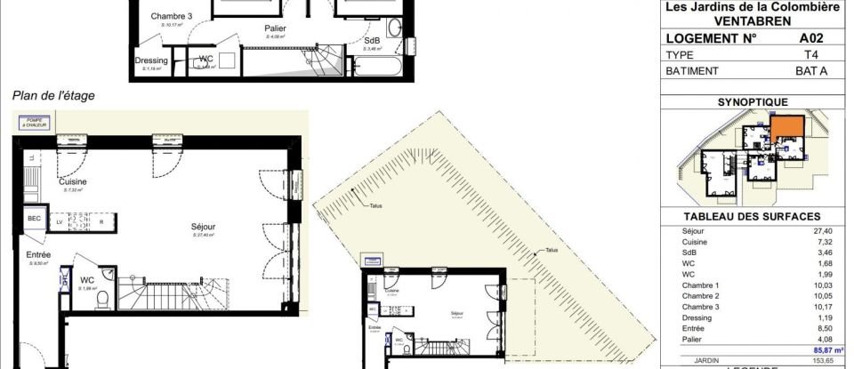 Apartment 4 rooms of 85 m² in Ventabren (13122)