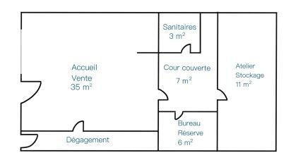 Local d'activités de 62 m² à Aix-en-Provence (13100)