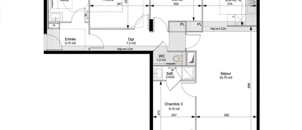 Appartement 4 pièces de 84 m² à Le Plessis-Robinson (92350)