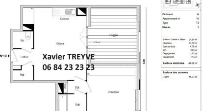 Apartment 2 rooms of 49 m² in Toulouse (31400)