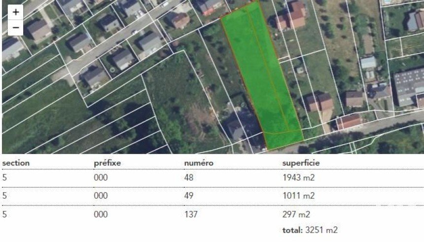 Terrain de 3 251 m² à Rémering-lès-Puttelange (57510)