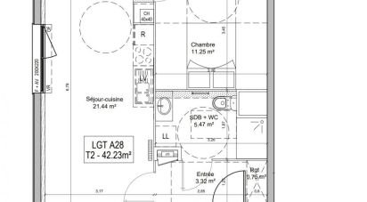 Apartment 2 rooms of 42 m² in Haubourdin (59320)