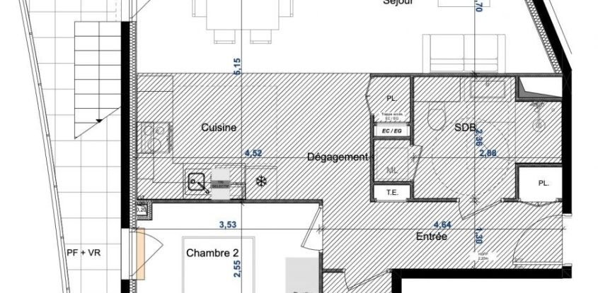 Appartement 3 pièces de 69 m² à Antibes (06600)