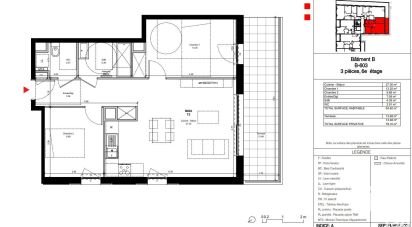 Appartement 3 pièces de 64 m² à Bordeaux (33100)