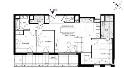 Appartement 4 pièces de 85 m² à Challans (85300)