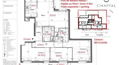 Apartment 4 rooms of 91 m² in Levallois-Perret (92300)