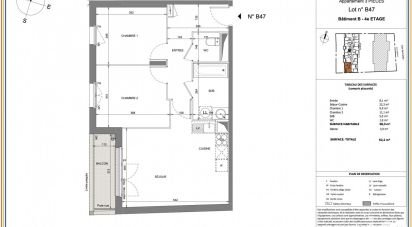 Appartement 3 pièces de 58 m² à Villeneuve-le-Roi (94290)
