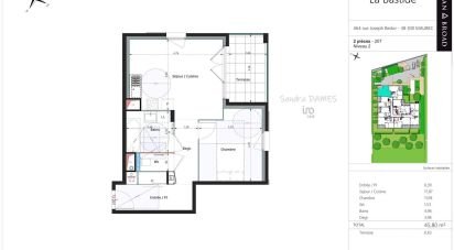 Apartment 2 rooms of 46 m² in Maubec (38300)