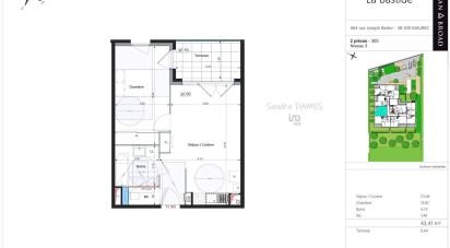 Appartement 2 pièces de 43 m² à Maubec (38300)