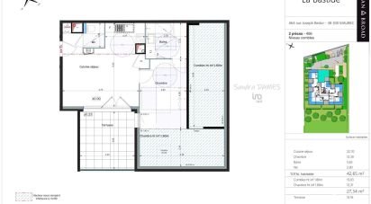 Apartment 2 rooms of 43 m² in Maubec (38300)