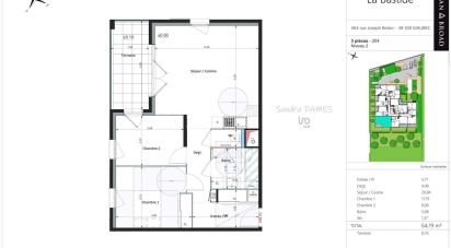 Apartment 3 rooms of 64 m² in Maubec (38300)