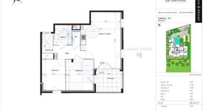 Apartment 3 rooms of 61 m² in Maubec (38300)