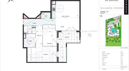 Apartment 3 rooms of 68 m² in Maubec (38300)