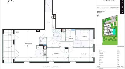 Apartment 4 rooms of 89 m² in Maubec (38300)