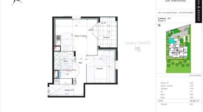 Apartment 2 rooms of 45 m² in Maubec (38300)