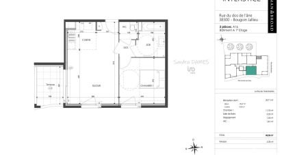 Appartement 2 pièces de 43 m² à Bourgoin-Jallieu (38300)
