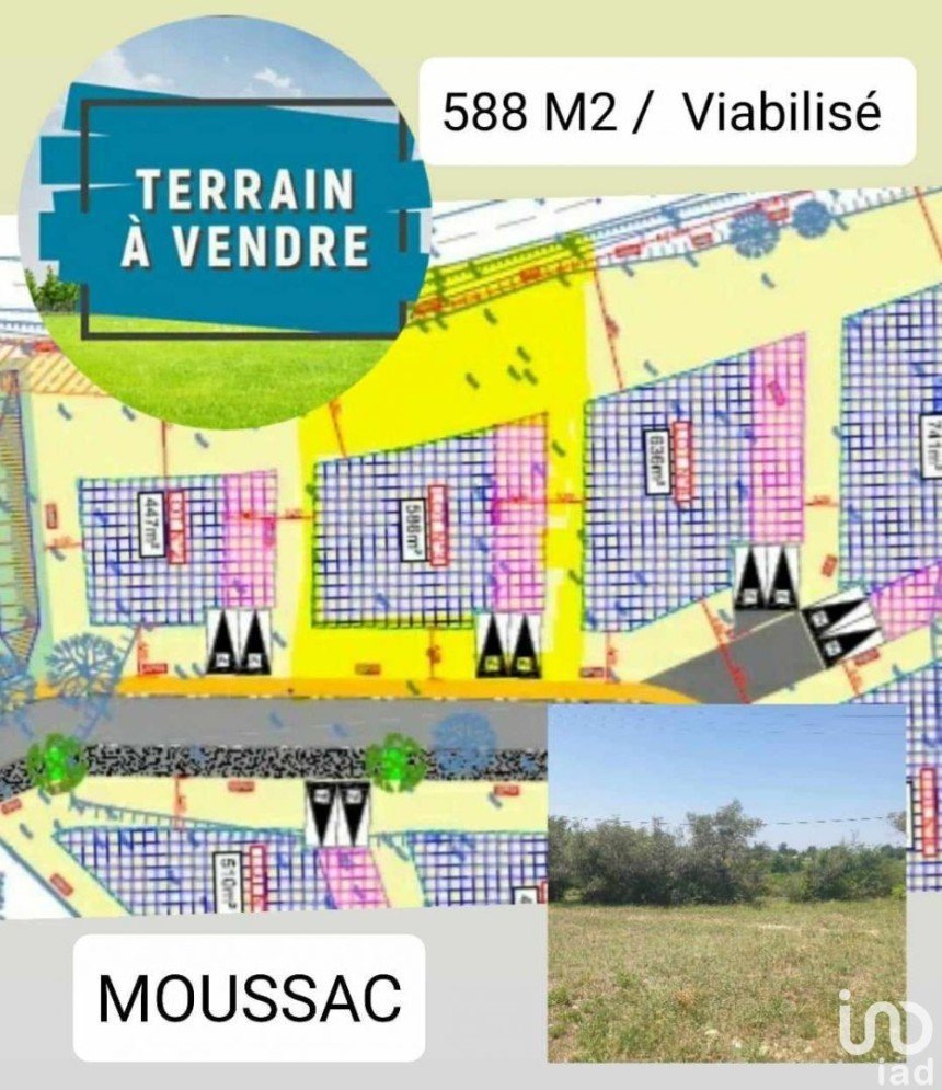 Terrain de 588 m² à Moussac (30190)