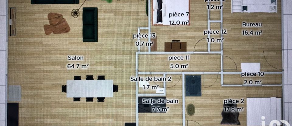 Barn conversion 2 rooms of 272 m² in Sainte-Maure-de-Touraine (37800)