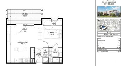 Appartement 2 pièces de 50 m² à Domène (38420)