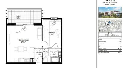 Appartement 2 pièces de 50 m² à Domène (38420)