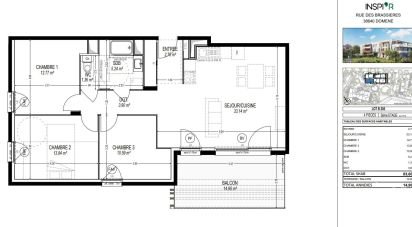 Appartement 4 pièces de 84 m² à Domène (38420)